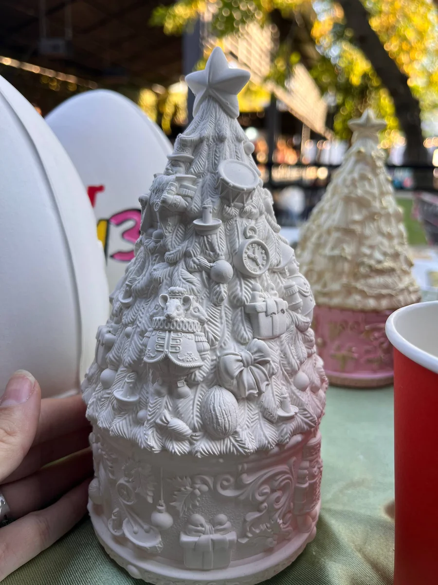 Handmade Christmas tree keepsake box